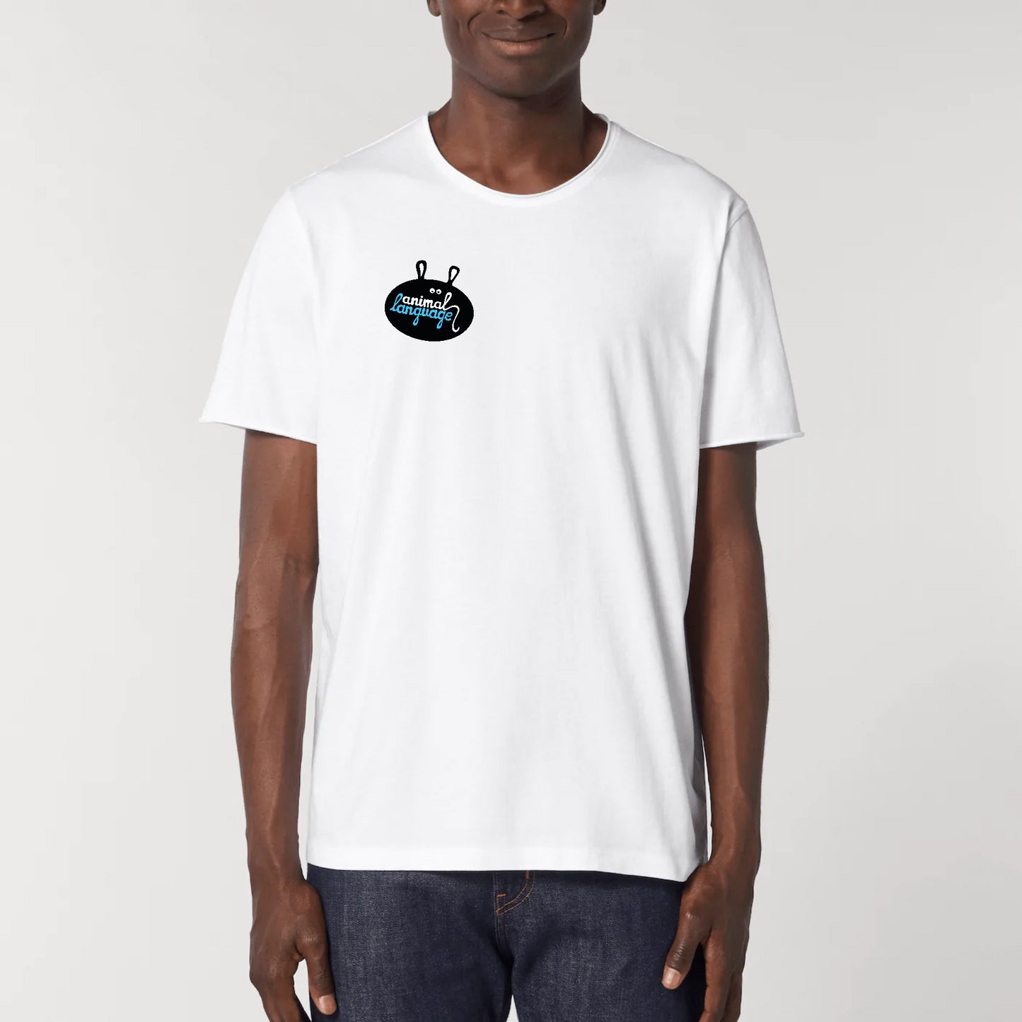 T-Shirt - Animal Language Logo Blue